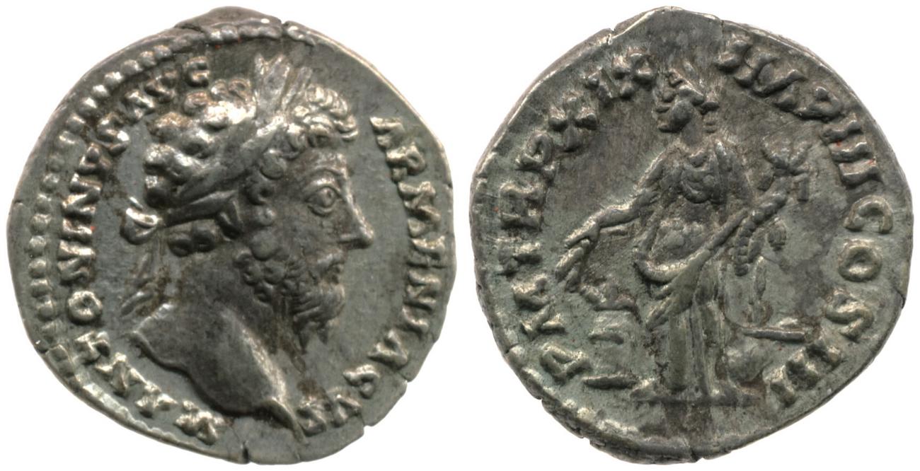 RIC III Marcus Aurelius 142, аверс, bm