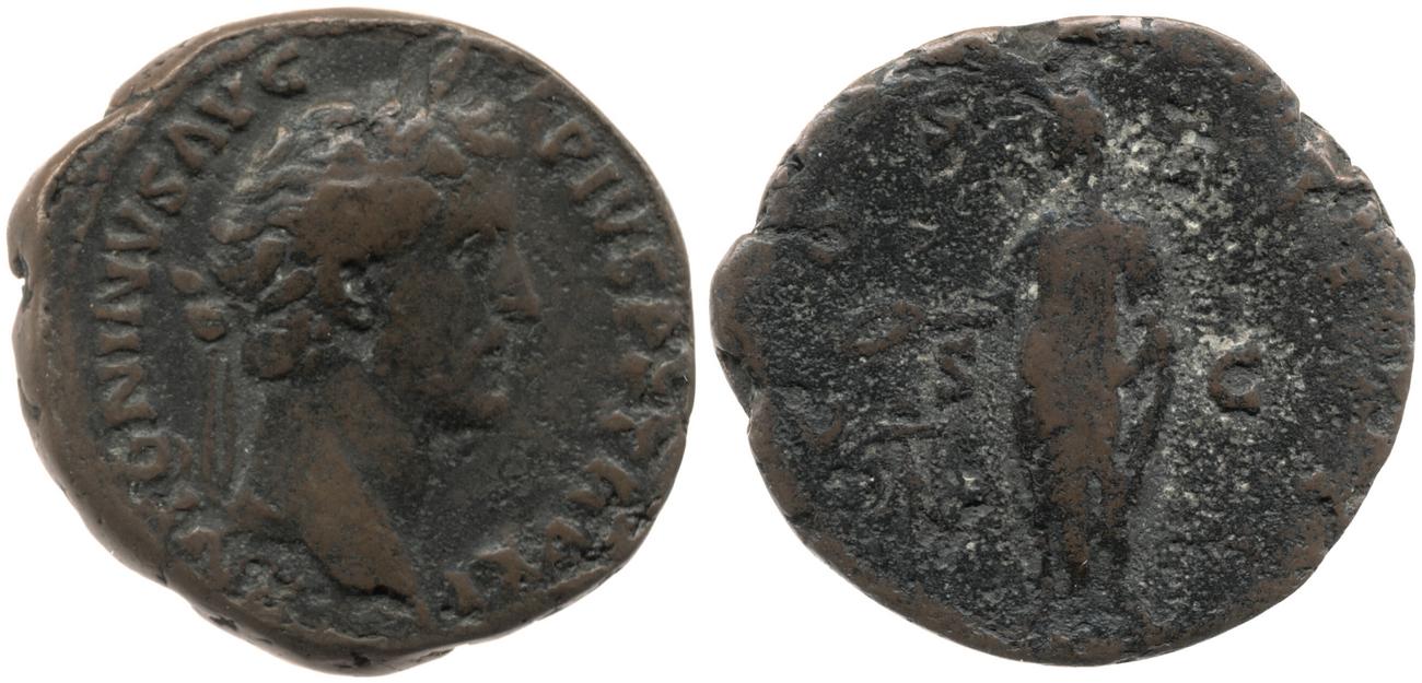 RIC III Antoninus Pius 852A, аверс, bm