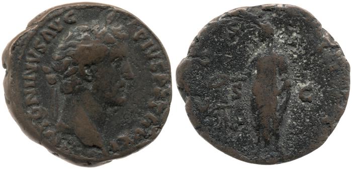 RIC III Antoninus Pius 852A, реверс, bm