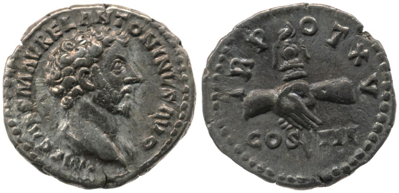 RIC III Marcus Aurelius 27, аверс, Британский музей