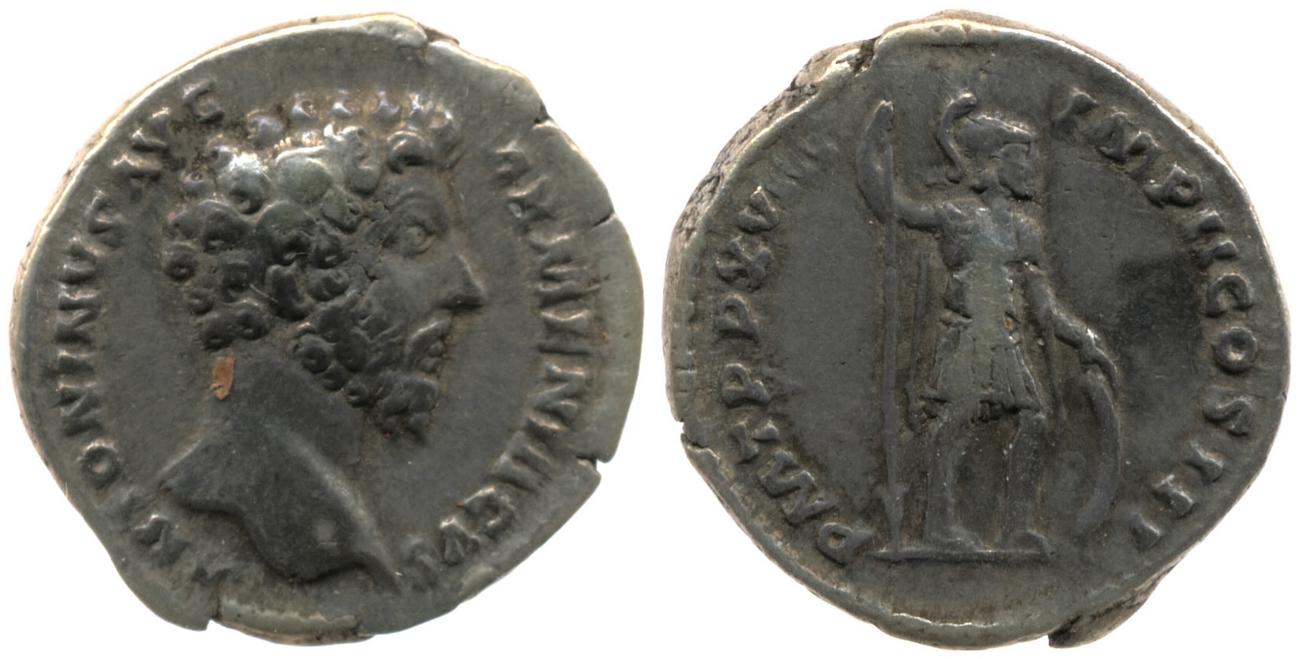 RIC III Marcus Aurelius 91, аверс, bm