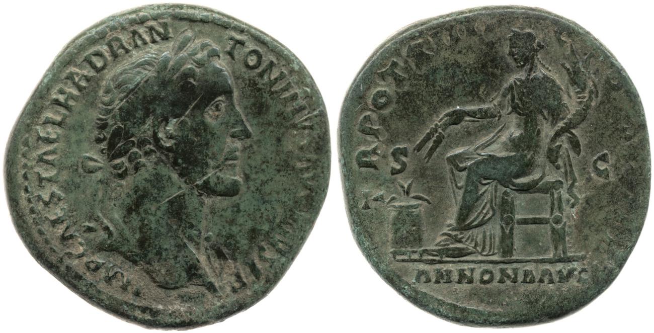 RIC III Antoninus Pius 871A, аверс, bm