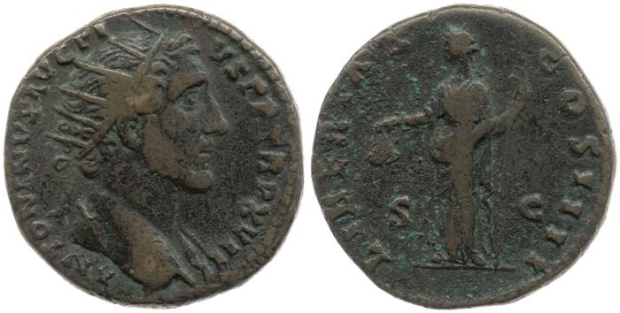 RIC III Antoninus Pius 933, реверс, bm