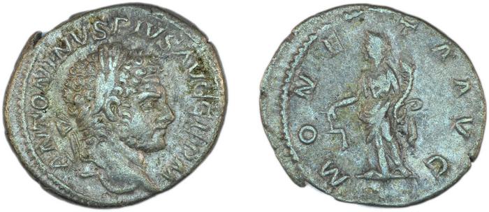 RIC IV Caracalla 308, реверс, Британский музей