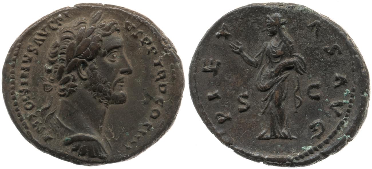 RIC III Antoninus Pius 823, аверс, bm
