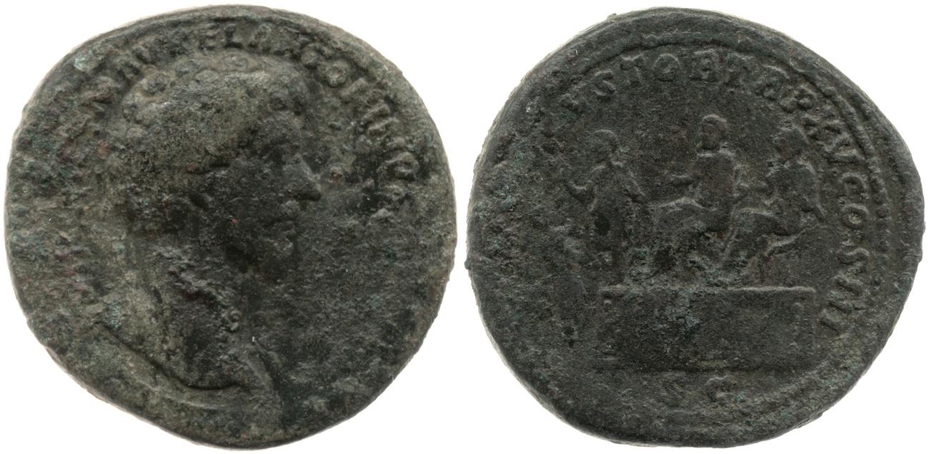 RIC III Marcus Aurelius 806, аверс, Британский музей