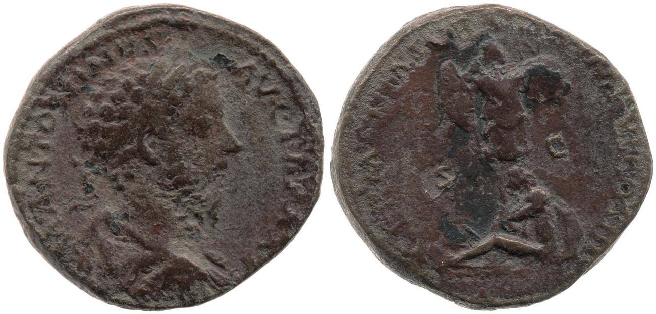 аверс RIC III Marcus Aurelius 1050