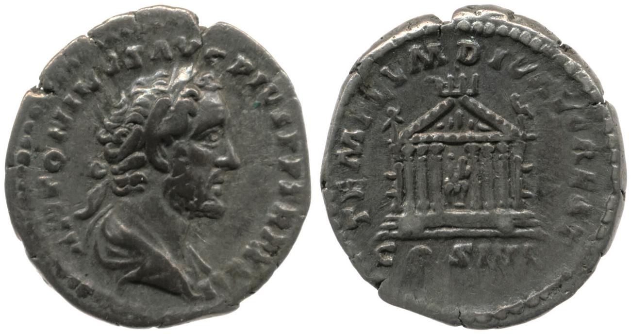 RIC III Antoninus Pius 290A, аверс, Британский музей