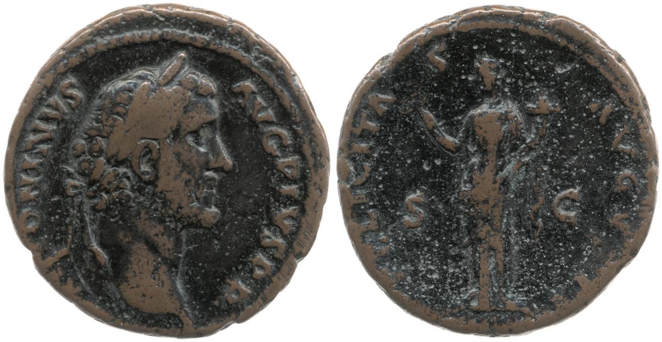 RIC III Antoninus Pius 557, аверс, Британский музей