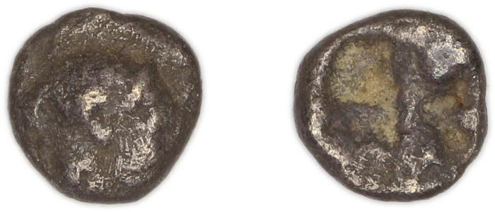 Colophon Milne 1941 Period II, half-obols, quarter obols, реверс, Британский музей