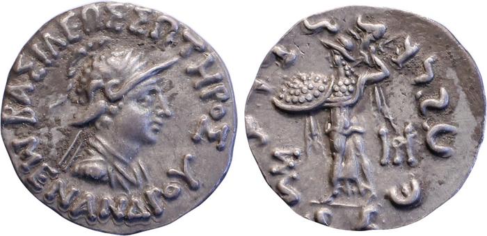 аверс Bactrian and Indo-Greek Coinage Menander I 14.9