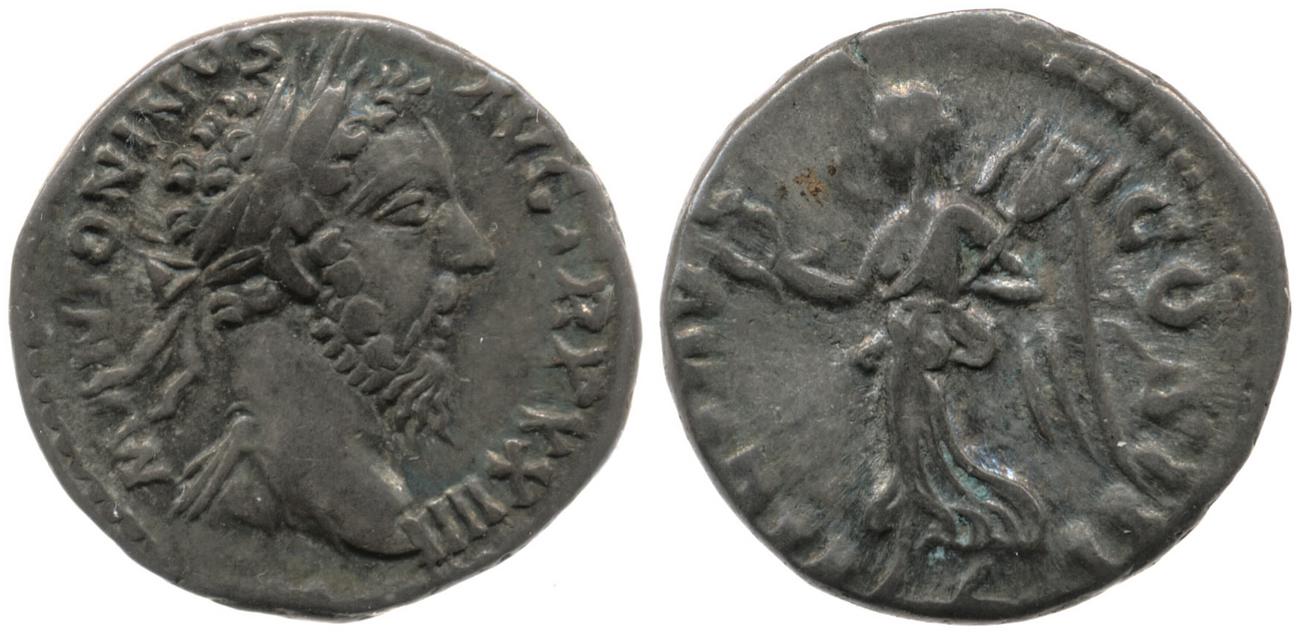 RIC III Marcus Aurelius 210, аверс, Британский музей