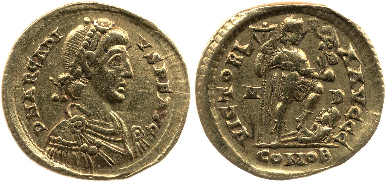 RIC X Honorius 1205, аверс, bm