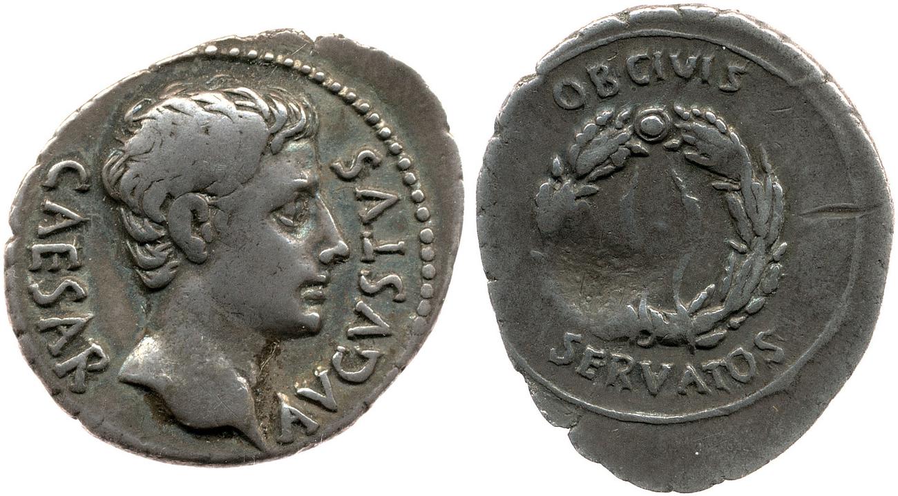 RIC I (second edition) Augustus 40A, аверс, bm