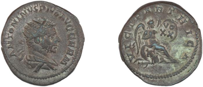 RIC IV Caracalla 314B, реверс, Британский музей