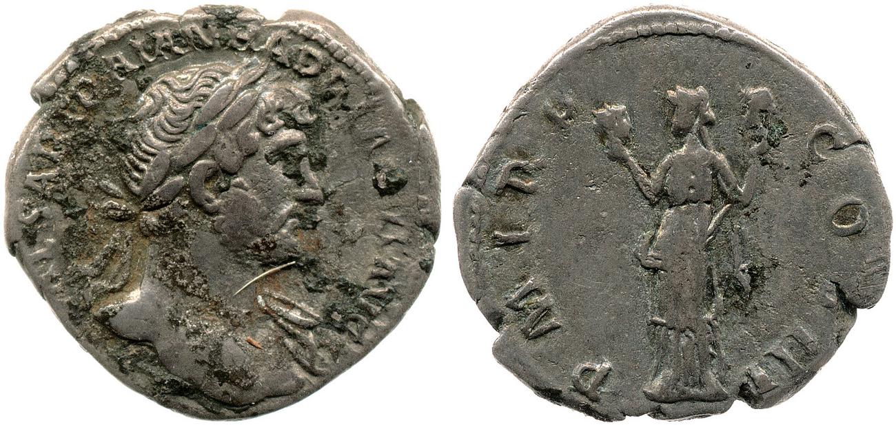 RIC II, Part 3 (second edition) Hadrian 215, аверс, Британский музей