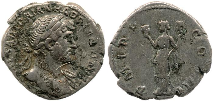RIC II, Part 3 (second edition) Hadrian 215, реверс, Британский музей
