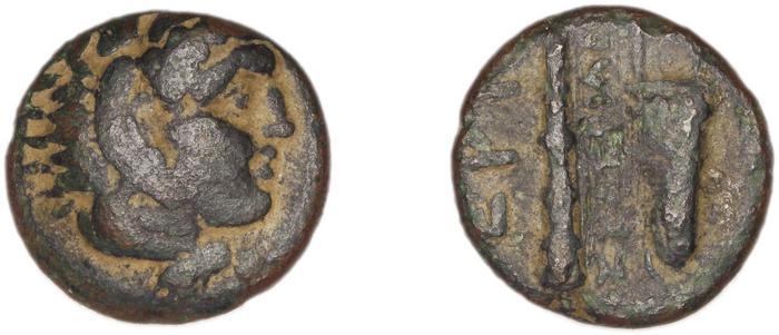 Erythrae Kinns 1980 Period II.2, AE 5, реверс, bm