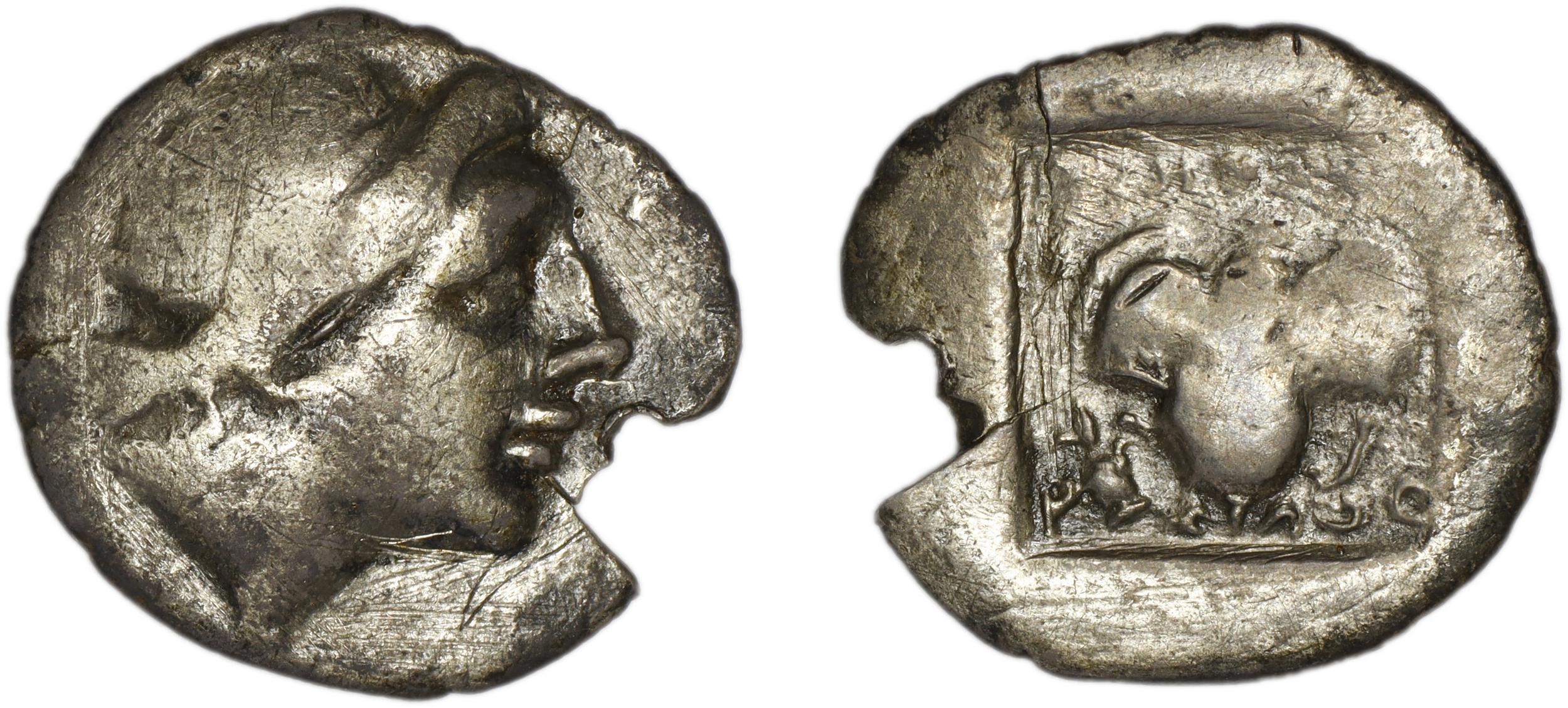 Rhodes Jenkins 1989 Group E drachms, аверс, bm