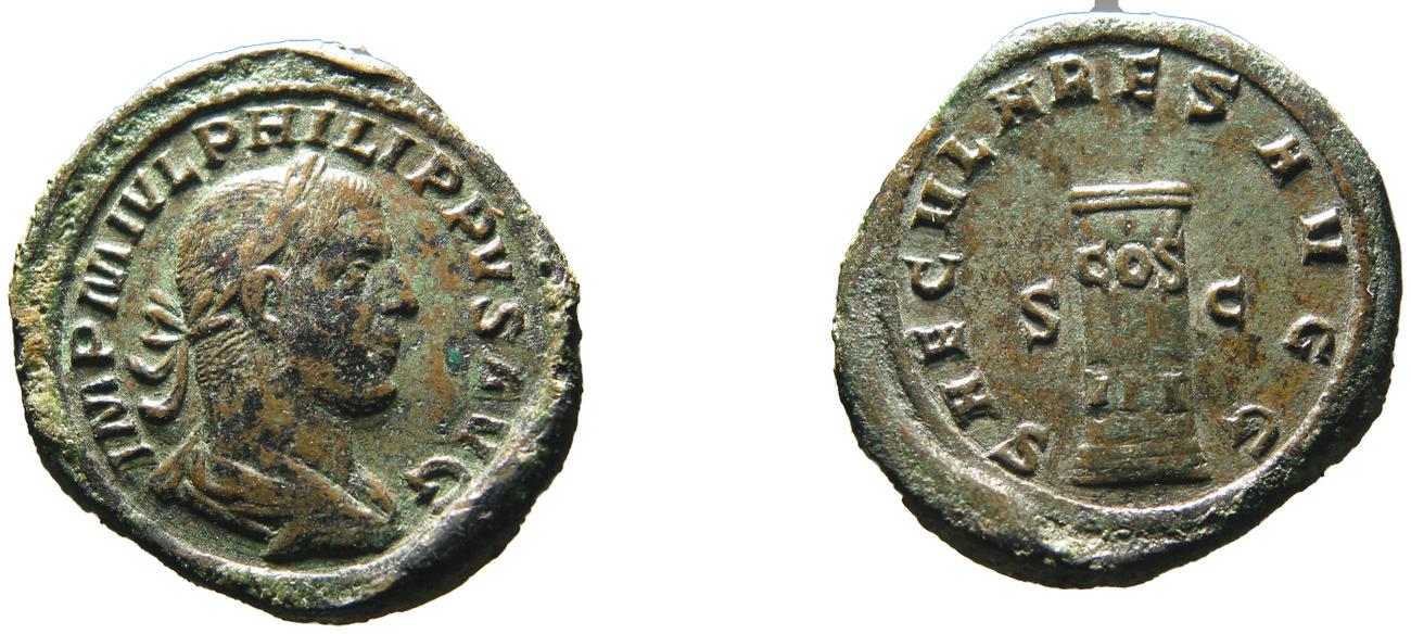 RIC IV Philip I 162A, аверс, Британский музей