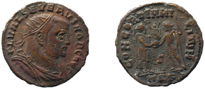 RIC VI Alexandria 60a, реверс, bm