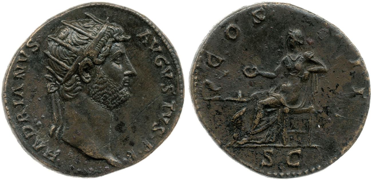 RIC II, Part 3 (second edition) Hadrian 974, аверс, bm