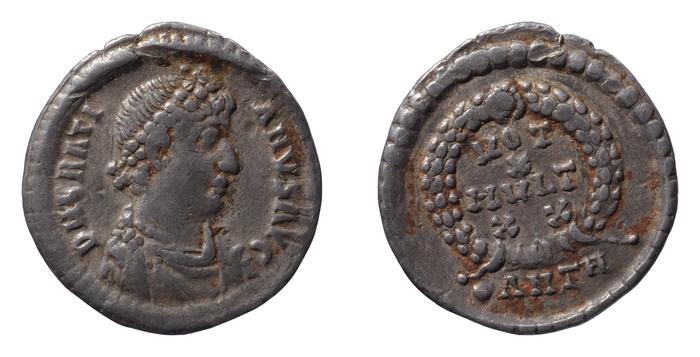 RIC IX Antioch 34F, реверс, bm