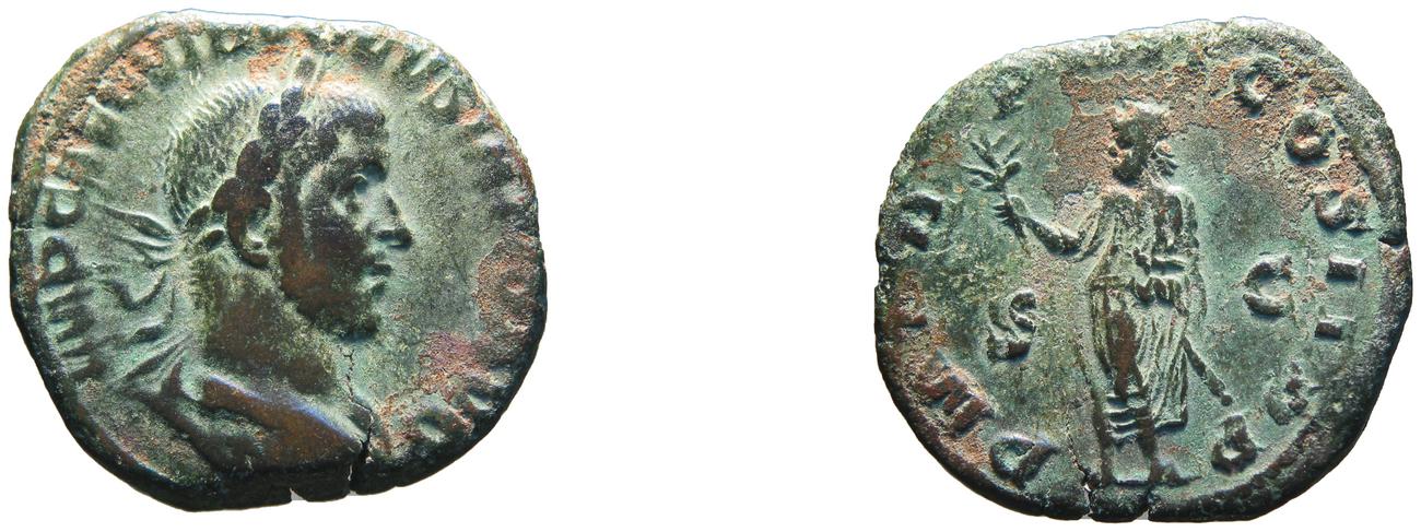 RIC IV Volusian 244, аверс, bm