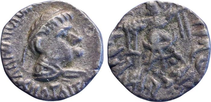 Bactrian and Indo-Greek Coinage Strato II and Strato III 1.1, bm