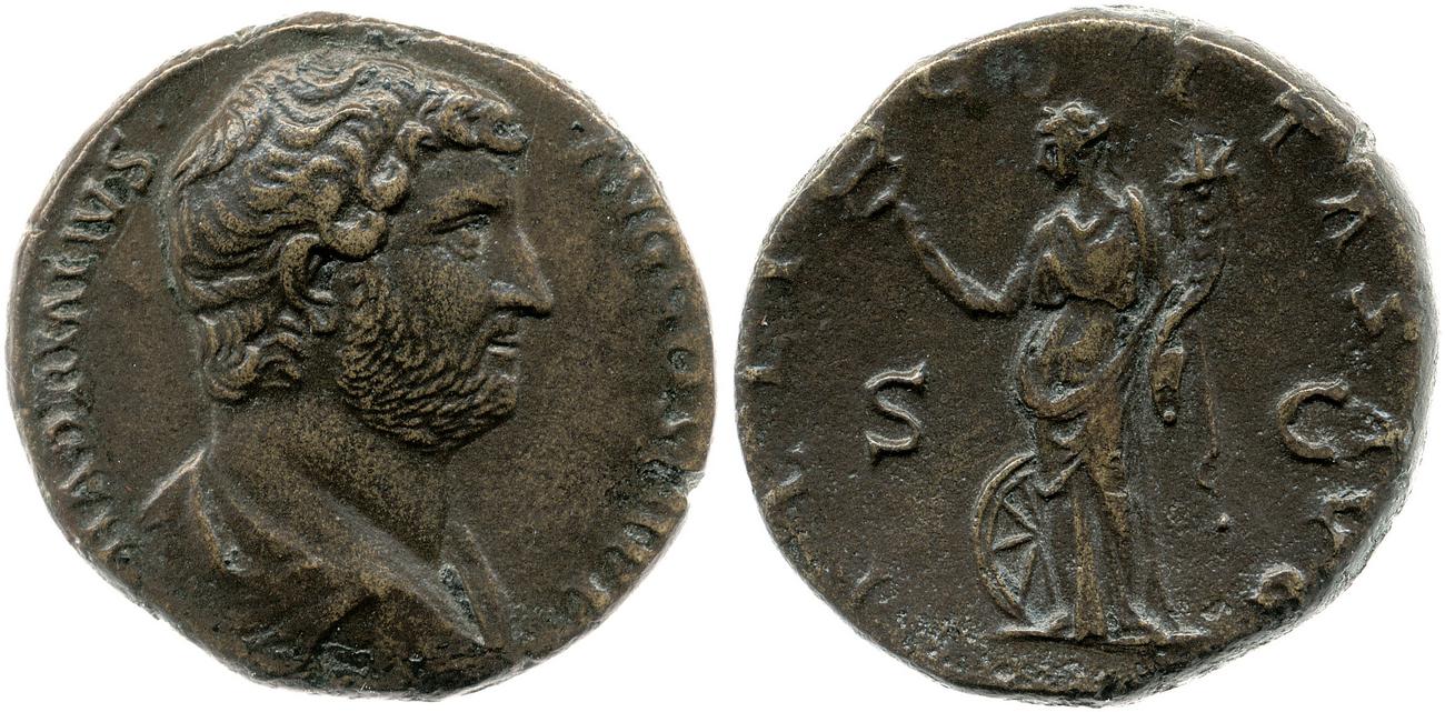 obverse RIC II, Part 3 (second edition) Hadrian 2254