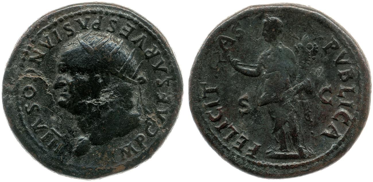 аверс RIC II, Part 1 (second edition) Vespasian 1001