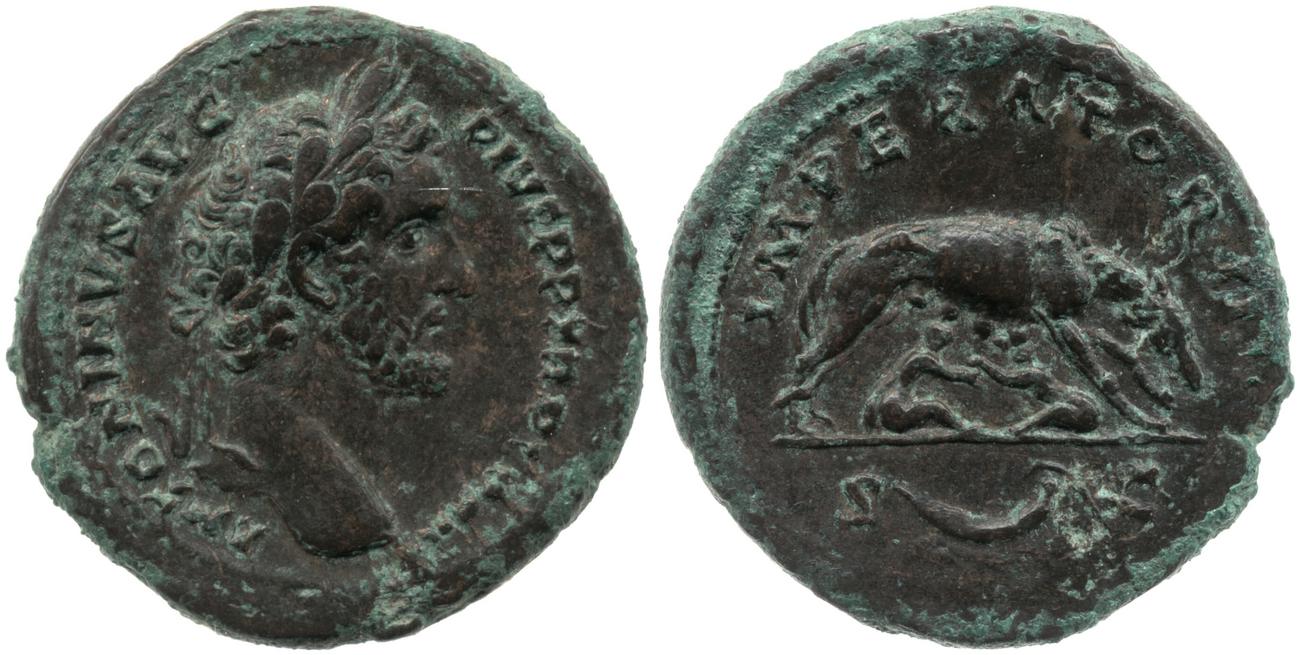 RIC III Antoninus Pius 734A, аверс, Британский музей