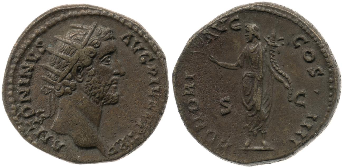 RIC III Antoninus Pius 802, аверс, bm