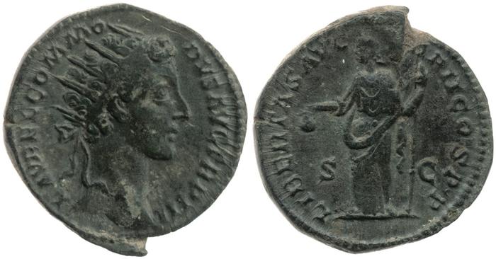 реверс RIC III Marcus Aurelius 1591