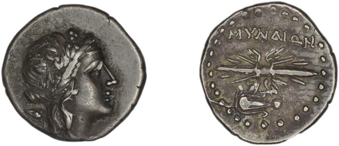 Myndus Zabel and Meadows 2002 Group C hemidrachms, реверс, bm