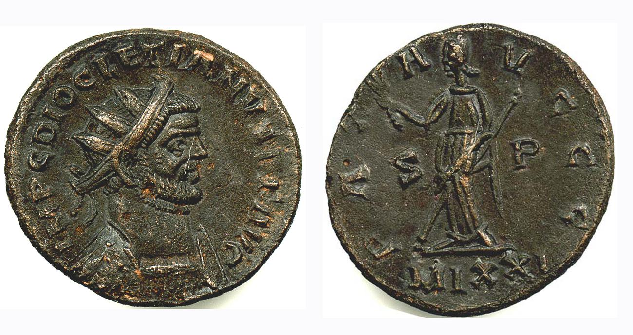 obverse RIC V Carausius issuing for Diocletian/Maximian 9