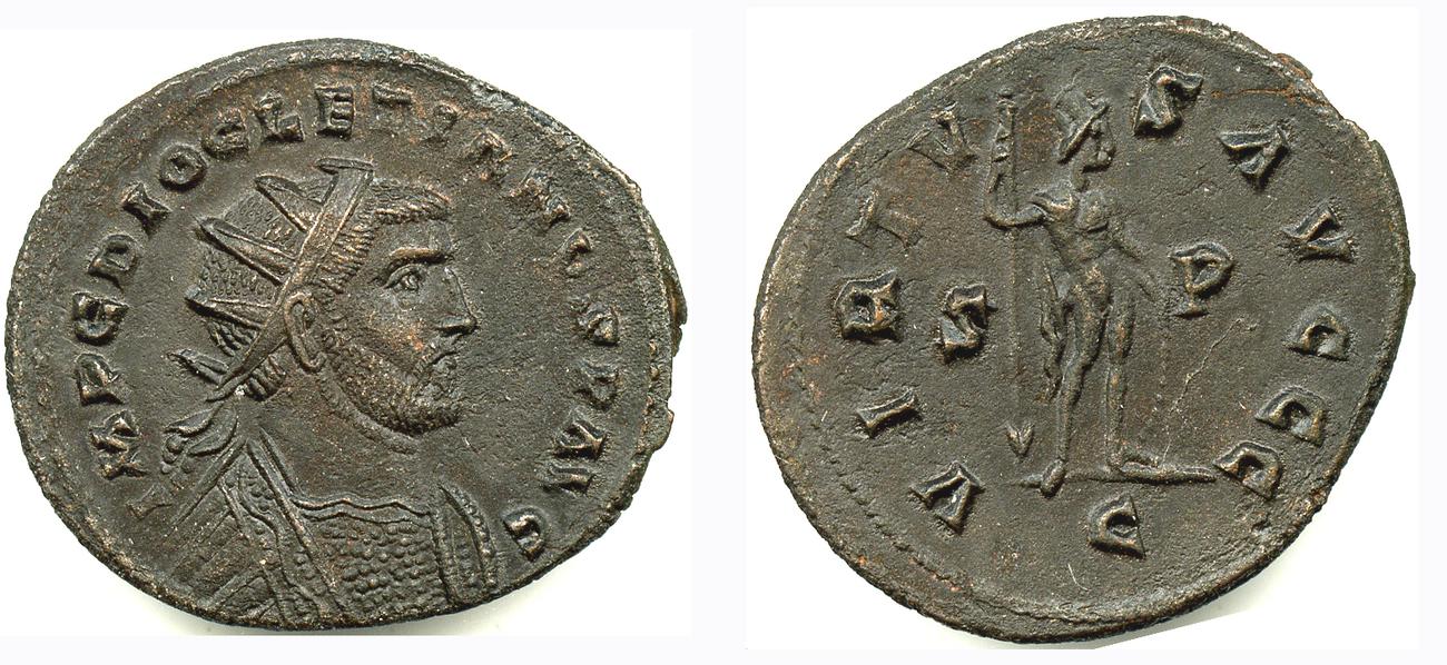 аверс RIC V Carausius issuing for Diocletian/Maximian 30