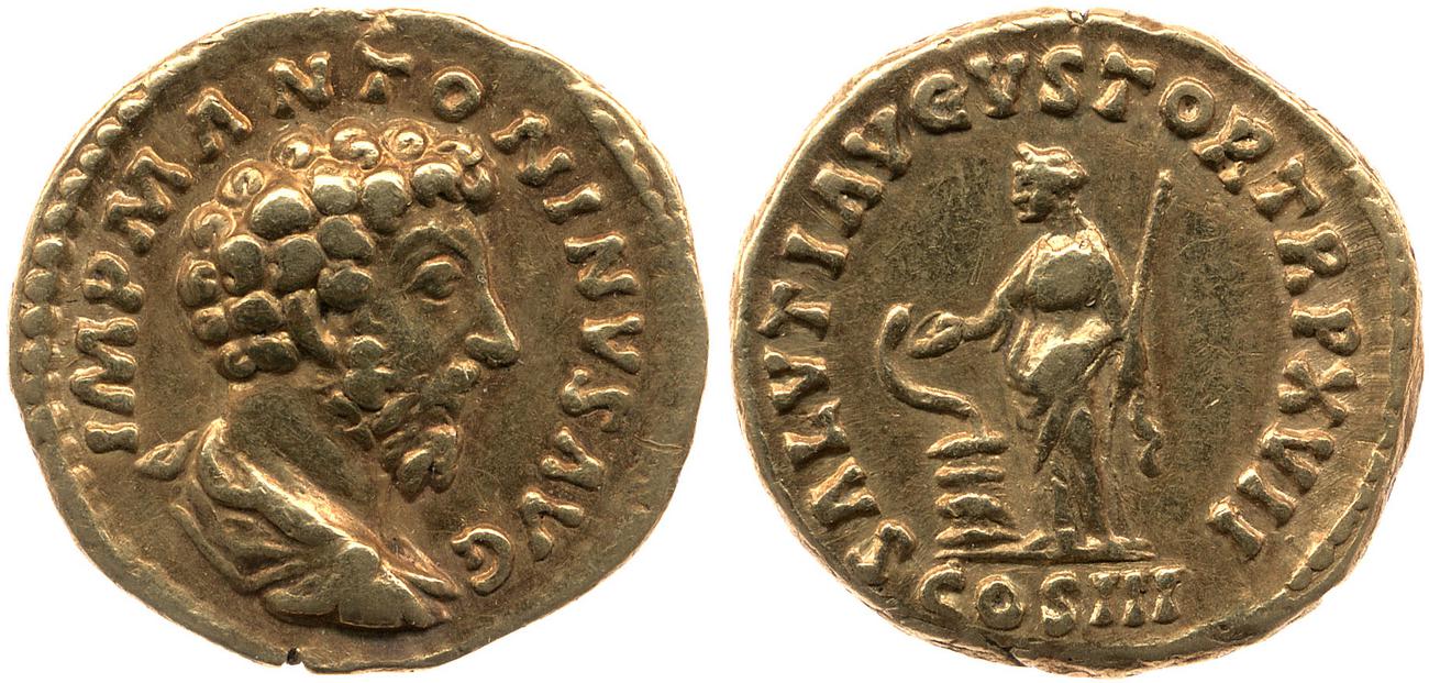 аверс RIC III Marcus Aurelius 77