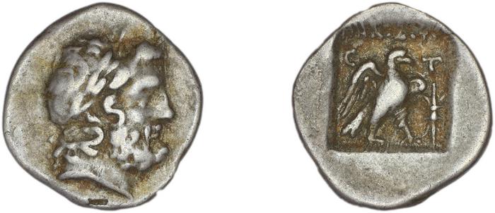Stratoniceia Meadows 2002 Group 2 hemidrachm, реверс, bm