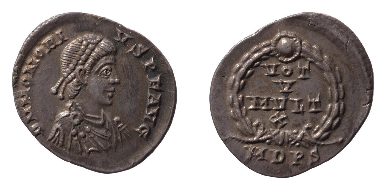 RIC IX Mediolanum 27B, аверс, Британский музей