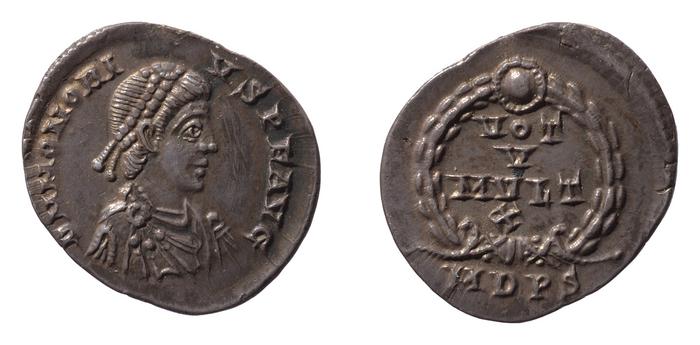 RIC IX Mediolanum 27B, реверс, Британский музей