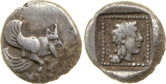 реверс Orou, Carian dynast Uncertain Carian mint G Konuk 2007a Type 2