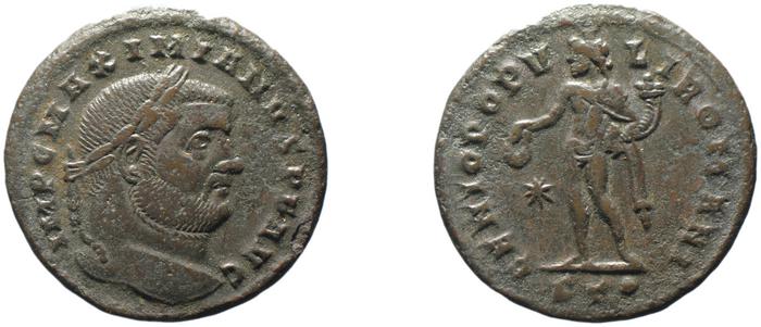 RIC VI Ticinum 33b, реверс, bm