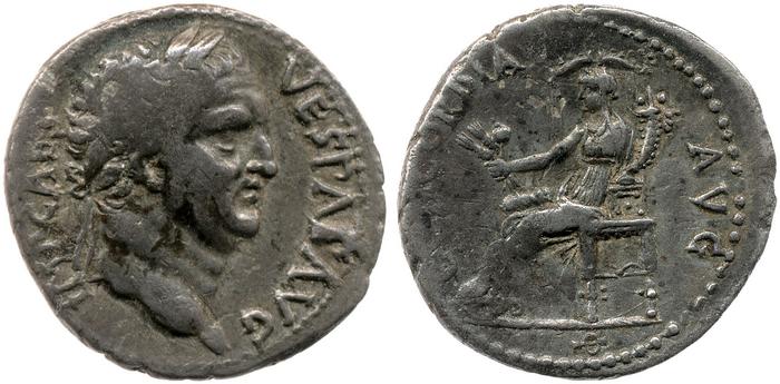 RIC II, Part 1 (second edition) Vespasian 1400, реверс, Британский музей