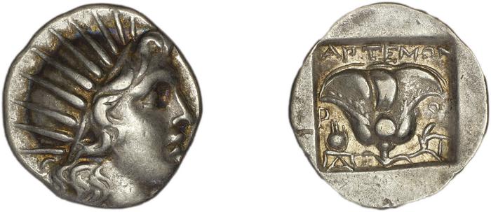 Rhodes Jenkins 1989 Group B drachms, реверс, bm