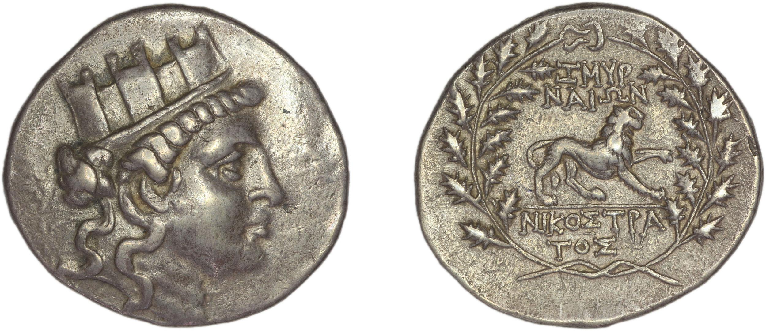 Smyrna Milne 1914 Series 2 tetradrachms, аверс, bm