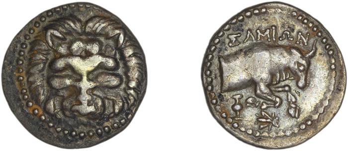 Samos Barron 1966 Last silver tetrobols, реверс, bm