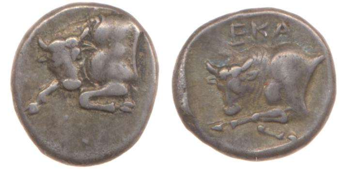 Hecatomnus of Caria Mylasa Konuk 1998 A4, реверс, Британский музей