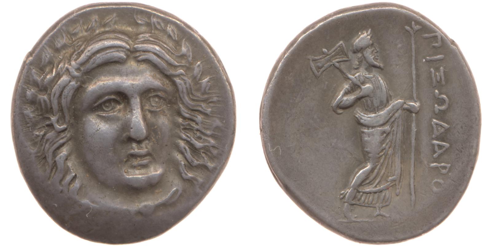 Pixodarus of Caria Halicarnassus Konuk 1998 A1, аверс, Британский музей