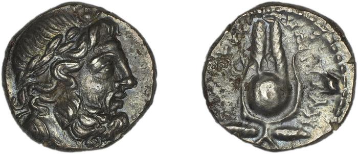 Myndus Zabel and Meadows 2002 Group C drachms, реверс, bm
